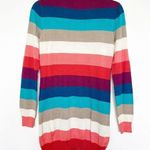 Vintage sheep hair dress sweater SMALL multi Long Sleeve comfy cozy crew neck Blue Photo 3