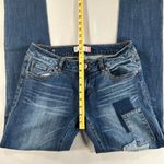 CAbi Womens Dark Wash Low Rise Patch Work Slim Boyfriend Jeans 4 Photo 13