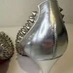 Christian Louboutin Metallic Silver Gloss Clear PVC Spike Me 100 Pumps Size 39 Photo 6