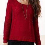 American Eagle Outfitters Maroon Red Knit Sweater Photo 0