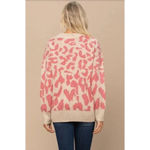 ODDY NWOT Cream and Pink Animal Print Sweater Size 1XL/2XL Photo 1
