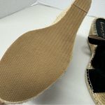 Bettye Muller  Black Suede Leather Espadrille Wedge Sandals Womens 8.5 Strappy Photo 5
