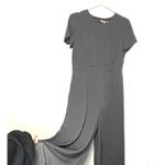Naked Zebra Gray Wide Legged Ruched Waist Short Sleeved Jumpsuit size Large NWT Photo 2