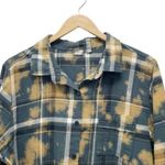 Star Wars Top The Mandalorian Grogu Baby Yoda Plaid Grunge Flannel Size Large Photo 3