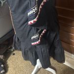 Love Shack Fancy Black 100% Cotton One Shoulder Ruffle Dress sz 2 Mexican Fiesta Photo 2