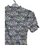 Allegra K Allegra Ruffle floral Chiffon Tie Neck Puff Short Sleeve women's smoke dress M Photo 9