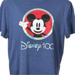 Disney Blue Holographic Front & Back Mickey Mouse 100 Year T-shirt Sz XL NWOT Photo 2