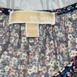 Michael Kors Women’s  Petite Large Floral Print Peasant Top Shirt 3/4 Sleeves Photo 3