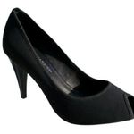 Donald Pliner Black Crepe Elastic Peep Photo 0