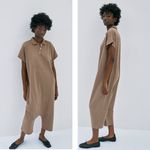 ZARA NWOT BAGGY COTTON JUMPSUIT LAGENLOOK RELAX FIT BLOGGERS FAV Photo 1