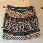 Peppermint  Patterned Skirt Size small Pockets Black White Multicolor Photo 0
