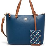 Anne Klein | Navy/Brown Alex Varsity Satchel w/ID holder Photo 4