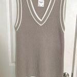 Abercrombie & Fitch V-neck Sleeveless Vest Sweater Dress Taupe Size M Photo 0