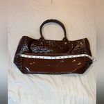 Essence‎ of Beauty Tote/Purse Brown Photo 3
