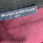 Brandy Melville  | Burgundy Retro Corduroy Snap Front Mini Skirt Sz S Photo 3