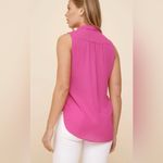Revolve NWT three eighty two XS hot Barbie pink sleeveless surplice top blouse  Photo 1