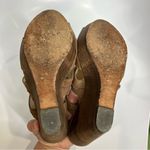 Coach  Jazlyn tan leather‎ wedge sandals women’s size 9.5 gladiator casual Photo 9