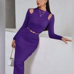 SheIn Cut out ribbed knit sweater dress Photo 0