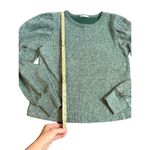 ZARA  Women’s SZ M Crop Balloon Sleeve Green Knit Sweater Top Photo 3