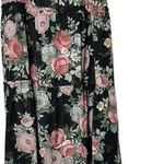 Leslie Fay Vintage 70's Personal Division of Rose Print Tired Maxi Skirt Size 18 Photo 0