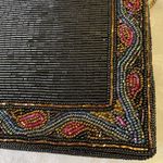 VINTAGE 1960’s Walborg Clutch Purse with Brass Crossbody Strap Black Photo 5