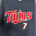 MN TWINS MLB Baseball Mauer #7 Vintage Tee Unisex Adult Sz L EUC Red Size L Photo 1
