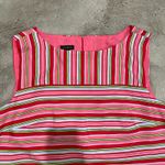 Talbots  Women's 14 Silk‎ Sleeveless Tank Top Pink Stripe 100% Silk Shell Career Photo 5