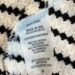 Lily White  medium womens cardigan kimono black white striped long sleeve new NWT Photo 6