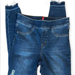 Spanx Distressed Ankle Skinny Jeans in Dark Blue Photo 0