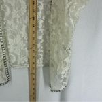 Investments  Short Sleeve Lace Cardigan Blouse Womens Large Cream Photo 6