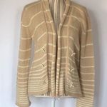 Free People  striped open cardigan in beige size sm Photo 0