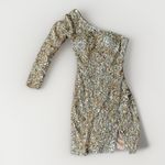 Sherri Hill  54469 Gold Sequin One-Shoulder Homecoming Cocktail Dress Size 00 Photo 4