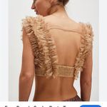 Free People  Sosha Party Womens  Top Gold Sz XS Photo 3