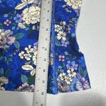 Johnny Was Blue Dove Surf Shirt Size XS Blue Floral Rash Guard Beach Cruise Photo 7