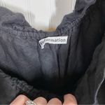 Reformation  Indio Mini Dress Black‎ Off Shoulder Linen Short Sleeve size xl READ Photo 4