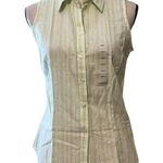 IZOD  small womens tank celery sleeveless button down spot left side see pic NWT Photo 8