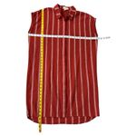 Blu Dahlia Button Front Dress Red orange white Striped in size L Size L Photo 11