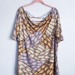 Mara Hoffman Gypsy  Multicolor Feather Drape Front Blouse Photo 4