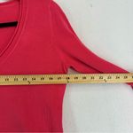 New York & Company Long Sleeve V Neck Basic Sweater Womens Medium Pink Photo 4