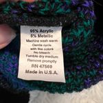 Vintage 80’s Spunky Floral Sweater Purple Green Black No Size Approx. Medium Photo 4