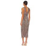 Saylor  Noen Sparkly Silver Midi Dress Size Small Photo 1