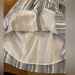 Fate Blue & White Striped Linen/Cotton Button Front Dress w/ Pockets & Tie Waist Photo 1