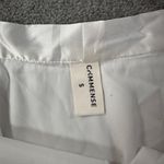Commense White Satin Mini Wrap Skirt Women's Small Twirl Tie Close Photo 3