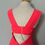 Felicity and Coco Neon Pink Plunge Vneck Open Back Cocktail Dress Size M Photo 3
