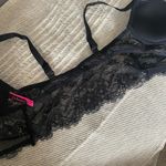 La Senza  black delicate lace push up corset top bra with zipper / Size S Photo 4
