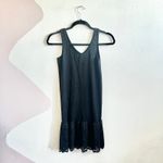 Vintage Black Lace Trim Dress 90s Grunge Y2K 2000s Whimsigoth Small Photo 1