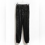 WHY Dress Black Sequin Joggers NWT New Years Eve Party Pants Small Sparkle Photo 3