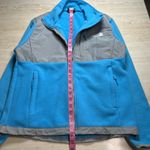 The North Face Womens Fleece Jacket Full Zip Blue Gray Medium Outdoor Casual Photo 4