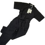 Everlane NWT The Fatigue Short-Sleeve Jumpsuit in Black Belted Cotton Utility 00 Photo 2