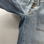 Mossimo Mid Rise Light Wash Skinny‎ Button Front Jeans Size 00 s Blue Photo 4